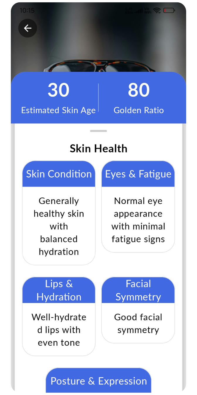 Comprehensive face report